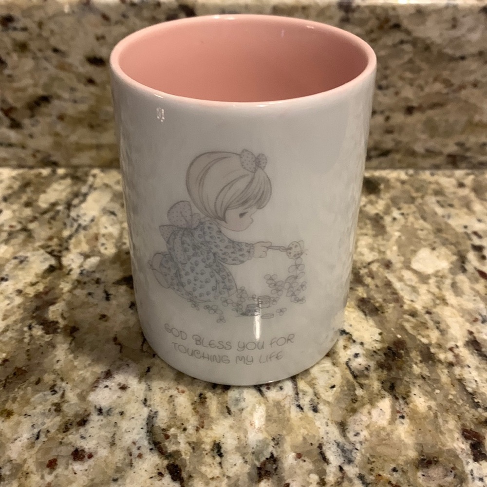 Vintage Precious Moments porcelain drinking glass